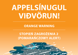 Appelsínugul viðvörun dagana 5.2 og 6.2.2025
