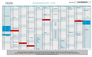 Nýtt skóladagatal 2017-2018 