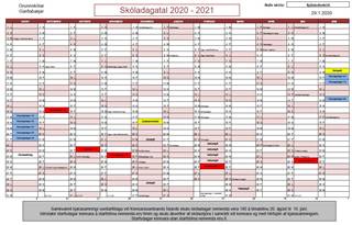 Skóladagatal 2020-2021